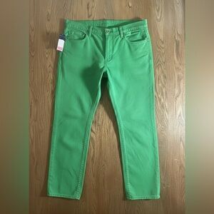Polo Ralph Lauren Varick Slim 625 Green Denim Jeans 38x32 NWT